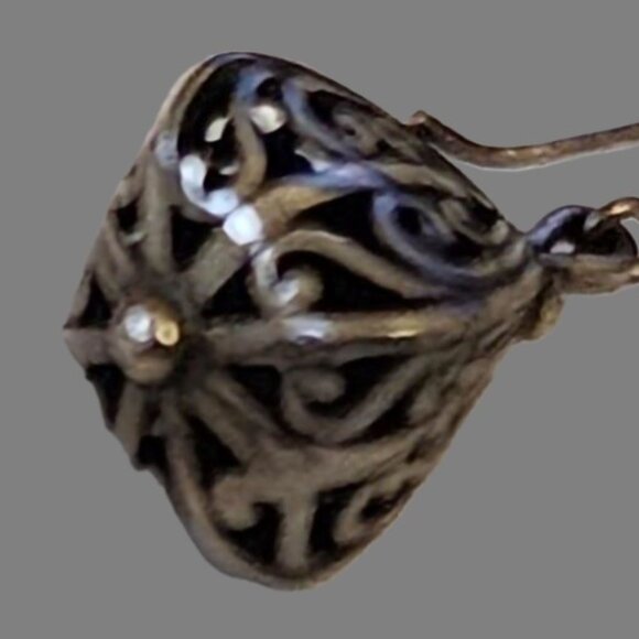 There Pairs Artisanal Hand Made Vintage Filigree Middle East Earrings, Preowned - Picture 4 of 6